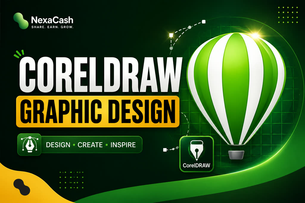 CorelDRAW Graphic Design — NexaCash affiliate product